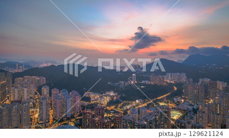 Aug 14 2022 Residential towers and urban life in Po Lam Hong Kong Aug 14 2022 Residential towers and urban life in Po Lam Hong Kong 129621124