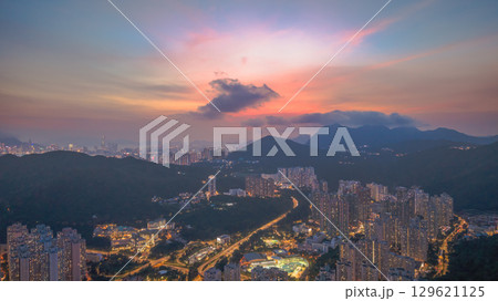 Aug 14 2022 Residential towers and urban life in Po Lam Hong Kong 129621125