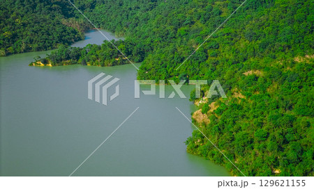 Aug 9 2025 Tranquil waters of scenic Shing Mun Reservoir 129621155