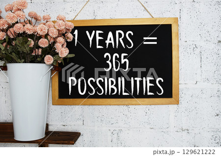 1 Years = 365 Possibilities Motivational and Inspirational quotes 129621222
