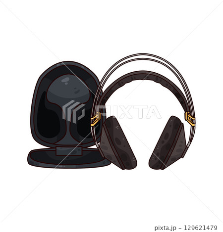 illustration of headphone holder 129621479