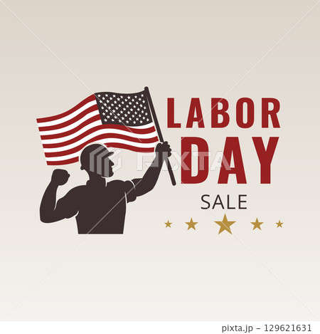 labor day silhouette man holding usa flag labor day silhouette man holding usa flag 129621631
