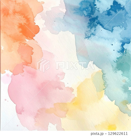 水彩のテクスチャー背景素材 129622611