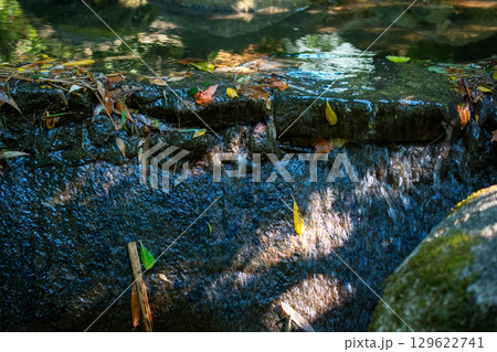 Cascading Water and Stone A Nature Scene 129622741
