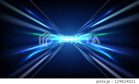 Technology background abstract futuristic digital light neon energy cyber network glow motion speed sci fi innovation design blue virtual science modern power connection graphic electric 129624021