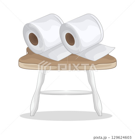 Illustration of Toilet Paper Illustration of Toilet Paper 129624603