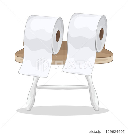 Illustration of Toilet Paper 129624605