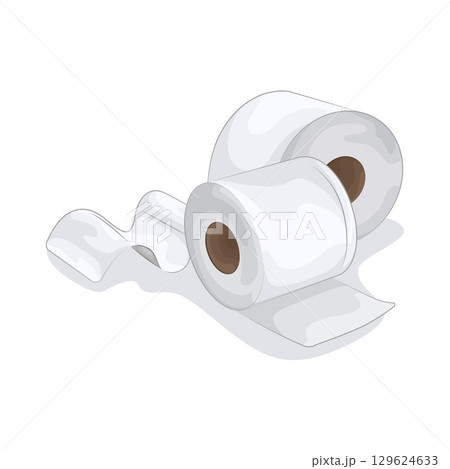 Illustration of Toilet Paper 129624633