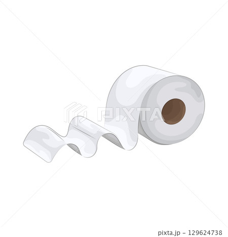 Illustration of Toilet Paper 129624738