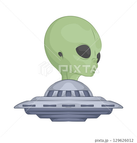 Illustration of Alien in UFO Illustration of Alien in UFO 129626012
