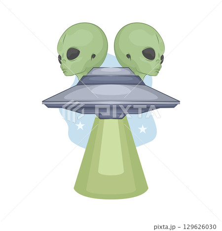Illustration of Alien in UFO 129626030