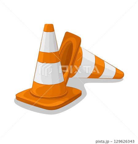 Illustration of Traffic Cone Illustration of Traffic Cone 129626343
