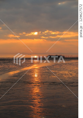 荒尾市 海岸 夕暮れ、 荒尾市 海岸 夕暮れ、 129627572