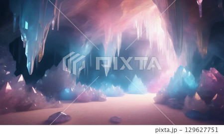 虹色に輝くクリスタルガーデン 129627751