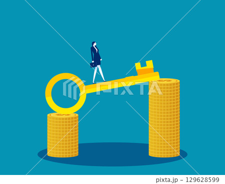 Key to success. The crucial step on the road to achieving business Key to success. The crucial step on the road to achieving business 129628599