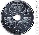 Vector Danish krone coin reverse side Denmark 2016 129628713