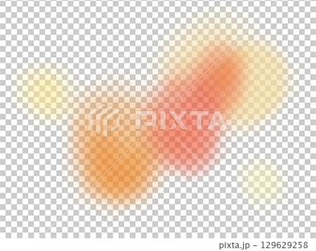オレンジや黄色の滲んだ水彩テクスチャのふんわり素材 129629258