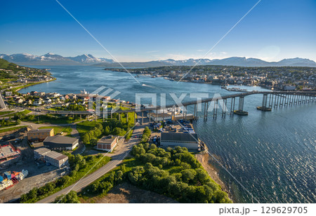Bridge of city Tromso, Norway Bridge of city Tromso, Norway 129629705