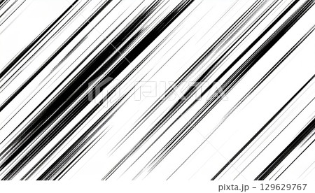 スピード感あふれる斜め集中線のモノクロイラスト　和風の背景素材墨で描いた和風な和風背景 129629767