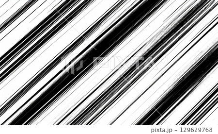 スピード感あふれる斜め集中線のモノクロイラスト　和風の背景素材墨で描いた和風な和風背景 129629768