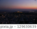 A beautiful twilight view of Athens showcasing the iconic Acropolis skyline is mesmerizing 129630639