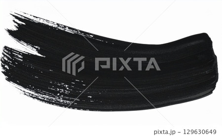 墨の力強い一筆ストロークとインクの飛び散り表現 見出しのアクセントになる装飾 墨の力強い一筆ストロークとインクの飛び散り表現 見出しのアクセントになる装飾 129630649