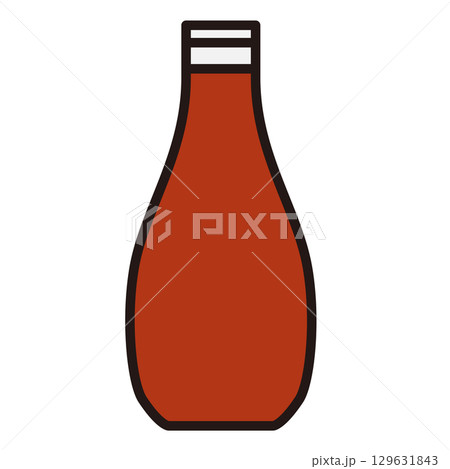 シンプルなケチャップのイラスト シンプルなケチャップのイラスト 129631843