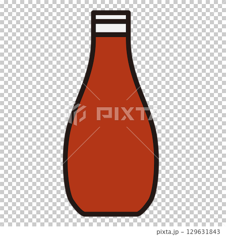 シンプルなケチャップのイラスト シンプルなケチャップのイラスト 129631843
