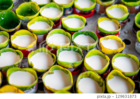 Nian gao or Chinese New Year's cake is sweet food 129631873