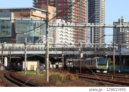 川口駅を通過する上野東京ラインE233系電車(埼玉県川口市) 川口駅を通過する上野東京ラインE233系電車(埼玉県川口市) 129631950