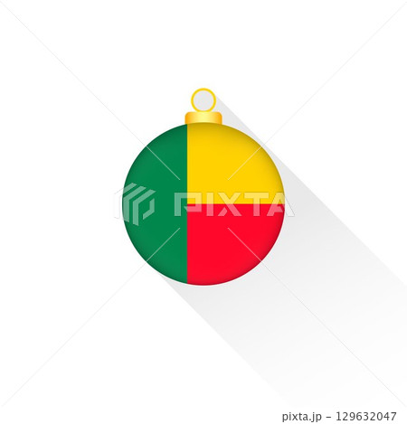 Benin National Flag Christmas Decoration. Benin National Flag Christmas Decoration. 129632047