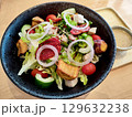Healthy salad with sweet potato 129632238