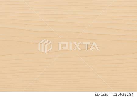 ライトメープル材の木目背景 129632284