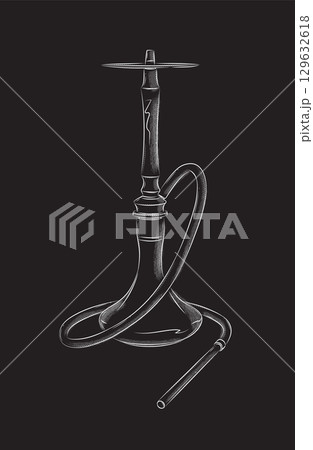 Hookah illustration black 129632618