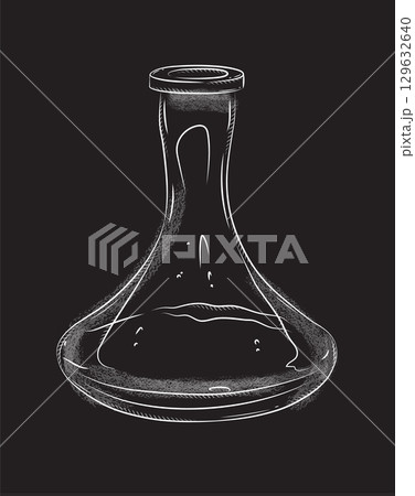 Hookah replacement vase illustration black Hookah replacement vase illustration black 129632640