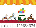メリーゴーラウンドのイラスト 129634376