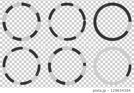 一組 6 個反向顏色開口環（黑色 x 灰色） 129634384
