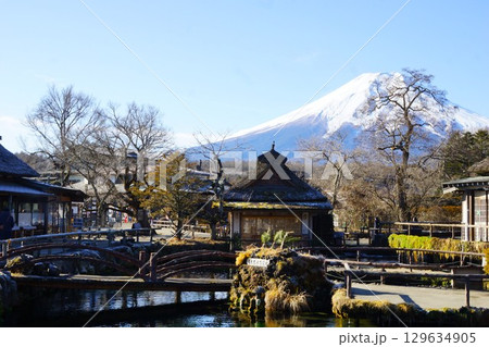 忍野八海（湧池）の風景 129634905