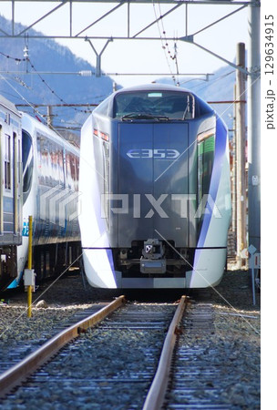 富士山麓鉄道(富士急行線)の風景 河口湖駅(E353系) 富士山麓鉄道(富士急行線)の風景 河口湖駅(E353系) 129634915