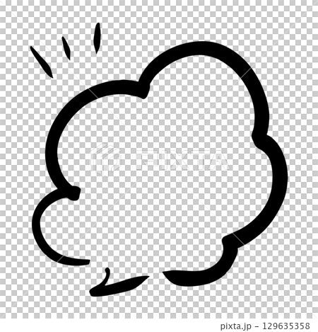 Pen handwritten speech bubble _ black Pen handwritten speech bubble _ black 129635358