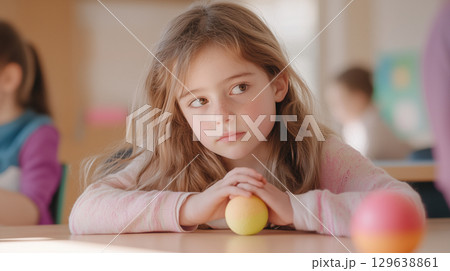 Stress relief activity with colorful ball and tactile play for kids mental well-being Stress relief activity with colorful ball and tactile play for kids mental well-being 129638861