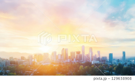 Artistic fusion of watercolor and photo realism for urban visual storytelling 129638908