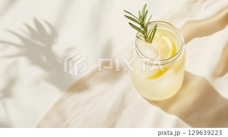 Refreshing jam-based drink presented as modern lifestyle product mockup 129639223