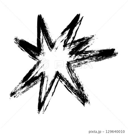 Hand-drawn crayon star with sparkles and pastel texture, doodle-style illustration inspired by space, magic, and chalkboard effects. Flat vector illustration isolated on white background. Hand-drawn crayon star with sparkles and pastel texture, doodle-style illustration inspired by space, magic, and chalkboard effects. Flat vector illustration isolated on white background. 129640010