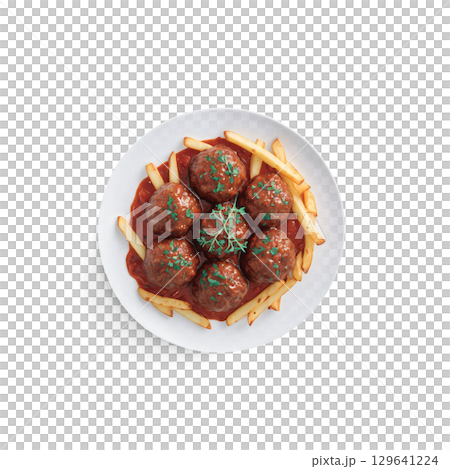 Belgian Meatballs (Ballekes) - A hearty dish made of meatballs (often beef or pork) in a rich, tomato-based sauce. It's Belgian Meatballs (Ballekes) - A hearty dish made of meatballs (often beef or pork) in a rich, tomato-based sauce. It's 129641224