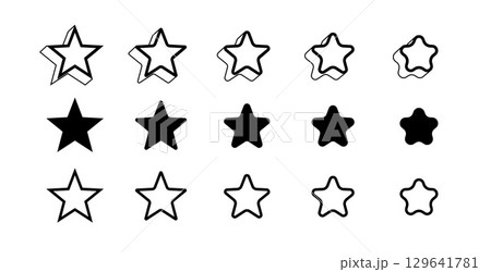 collection of different star shape icon element collection of different star shape icon element 129641781
