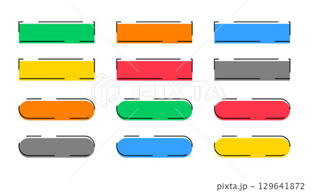 set of colorful web button element icon design set of colorful web button element icon design 129641872