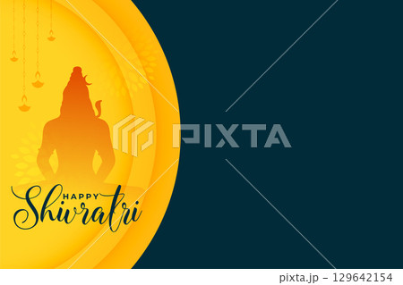 happy shivratri hindu religious background with text space 129642154