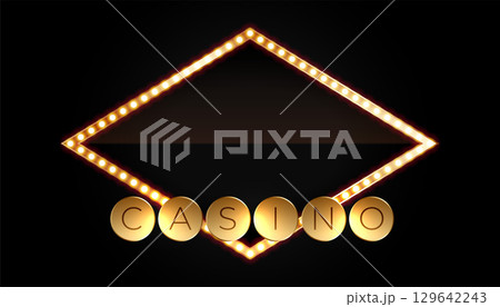 casino poker gambling dark banner with glowing light effect casino poker gambling dark banner with glowing light effect 129642243