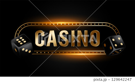 casino poker game banner with realistic dice design casino poker game banner with realistic dice design 129642247